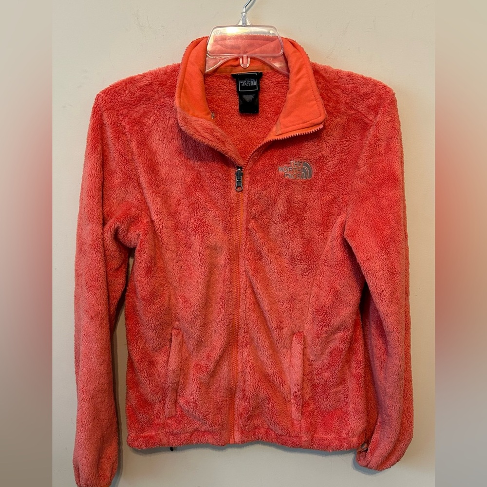 The North Face Coral-Red Teddy Fleece Jacket